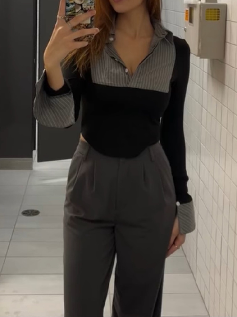 Dynamite Grey Straight Leg Pants